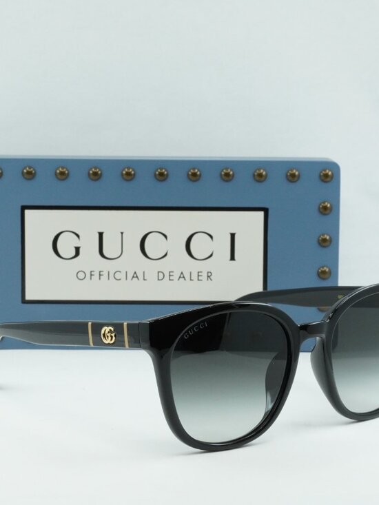 Gucci GG1122SA 001 Square Sunglasses – Black/Grey Gradient main image 11